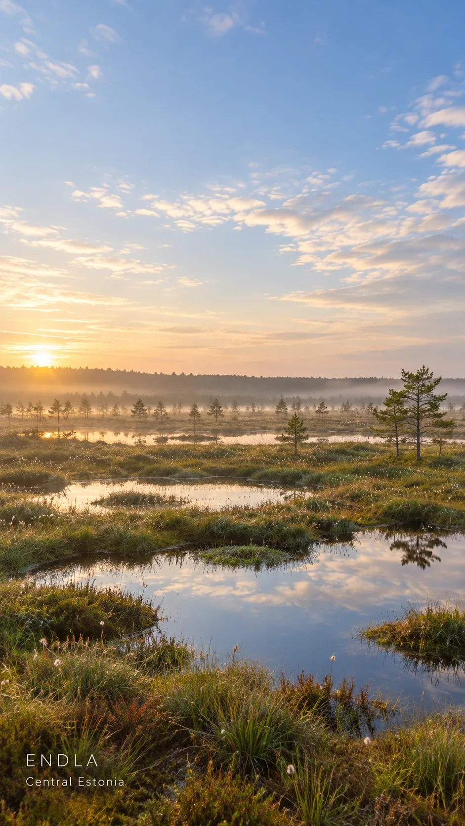 Endla peatland at sunrise